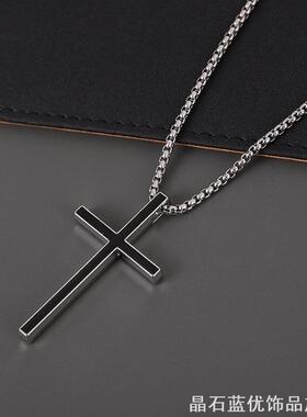 十字架吊坠男士项链潮牌百搭男款