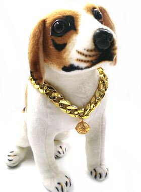 仿金链子可拍照饰品项链配饰宠物猫咪巴哥泰迪犬恶霸狗狗铃铛项圈