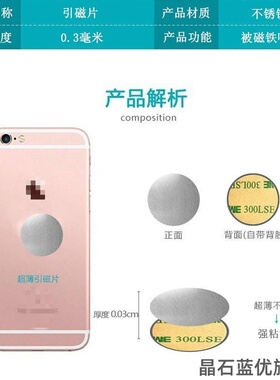 磁吸贴片超薄引磁片适用