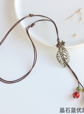 文艺创意毛衣链串珠长项