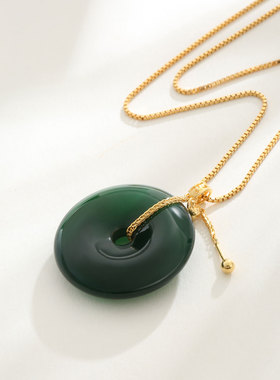 S925纯银平安扣螺丝珠针式