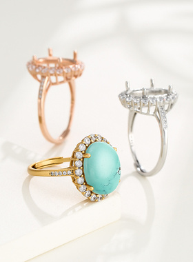 致闺蜜女s925银材质戒指空托