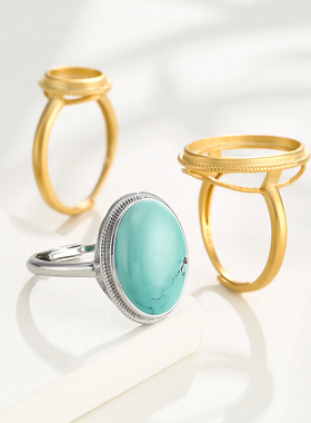 致闺蜜女s925银材质戒指空托