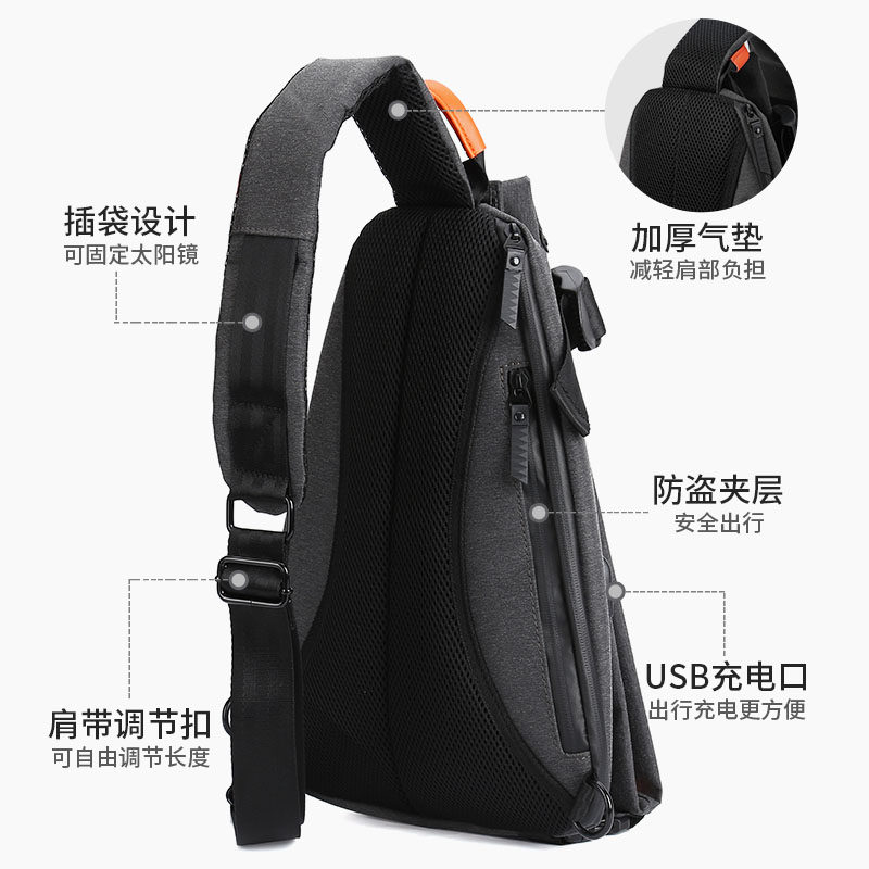 胸包2019男士斜挎包男包包单肩包 landcase男士包袋