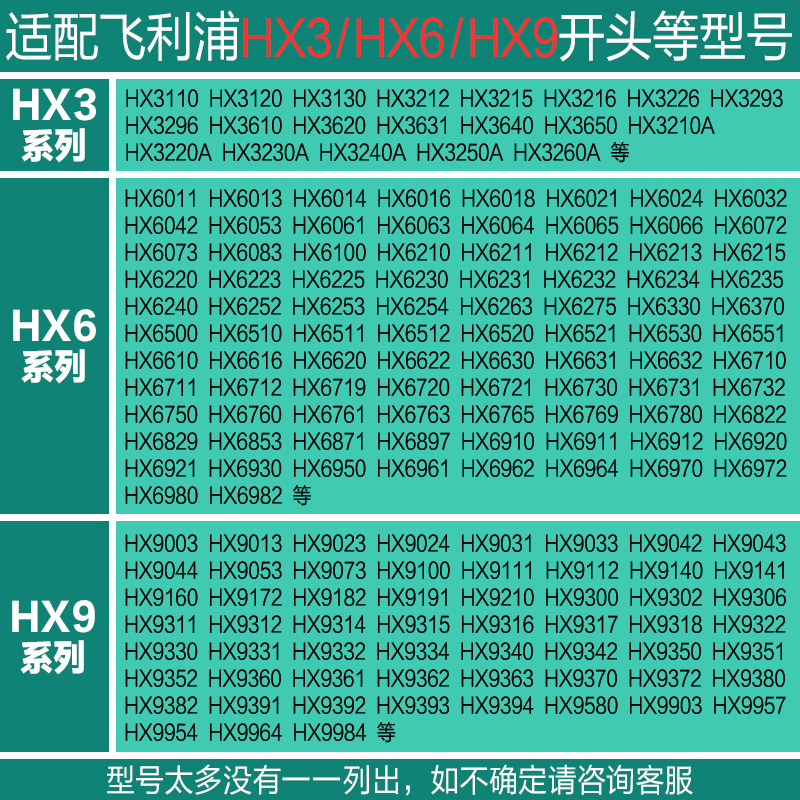 适配飞利浦电动牙刷头HX3226/3250/3210A/6100/6530/9352替换9360 - 图0