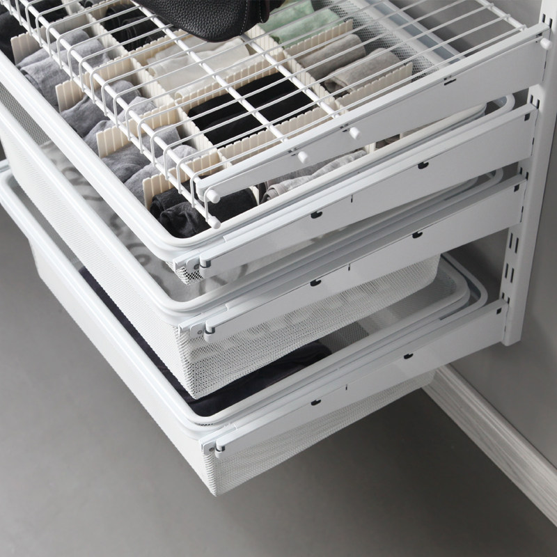 铂耐步入式衣帽间金属衣柜拉篮储物篮柜内抽屉型收纳篮密格伸缩网,淘宝优惠券,粉丝福利购,淘宝优惠卷