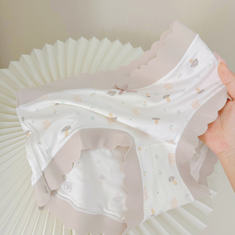 60支博拉莫代尔内裤女士抑菌无痕水果印花中腰纯棉裆包臀三角短裤,淘宝优惠券,粉丝福利购,淘宝优惠卷