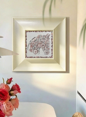实木马到成功挂画爱马小众艺术装饰画奶油风卧室床头背景墙壁画