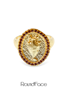 ROUNDFACE Vessel圣杯戒指 纯银原创设计小众度假金色配饰 默叙