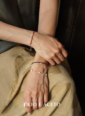 OLIOEACETO石榴石水滴手链