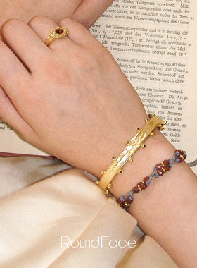 ROUNDFACE Arch拱廊手镯 原创设计小众气质高级感金色腕饰 默叙