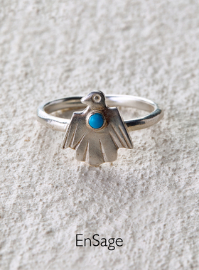 ENSAGE灵鸟纯银绿松石戒指