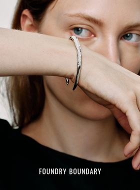FOUNDRY BOUNDARY 冰晶手镯 纯银闪灵石原创设计师小众高级感默叙