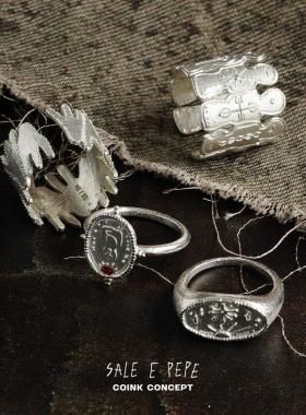 SALEEPEPE纯银脚印戒指