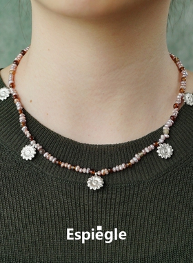 Nora多花小雏菊编珠项链