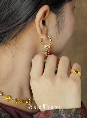 ROUNDFACE Pillar列柱项链 原创设计小众复古气质金色锁骨链 默叙