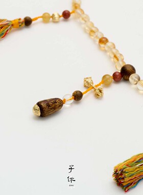 ZIXIU子休 福珠系列项链 沉香串珠质感设计小众原创高级感 默叙