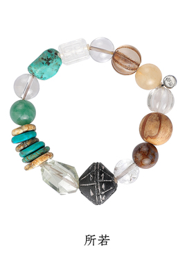SERENESS所若 雾岛松松多宝水晶手链 原创设计小众休闲度假 默叙
