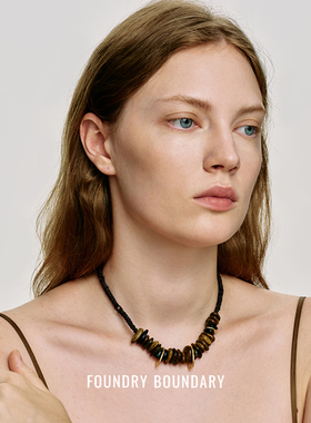 FOUNDRY BOUNDARY 叠石项链 原创个性小众设计复古锁骨链 默叙