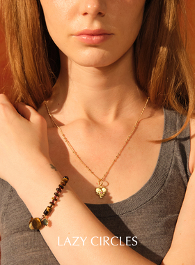 LAZY CIRCLES 星芒爱心套组项链 原创小众设计师复古锁骨链 默叙