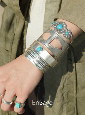 ENSAGE流纹原脉纯银手镯