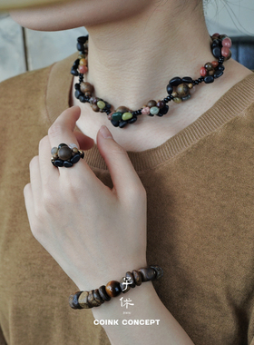 ZIXIU子休天然沉香石生花戒指