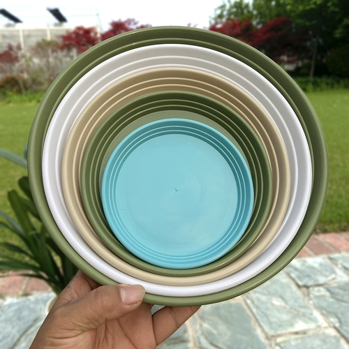 Цингшан контрольный корень корень горшок пластик сгущенной большой розовый зеленый горшок с галоп -скалопменным переполненным пустым 360 ° дышащая роза