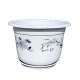 Большой лотос горшок, пористые гидравлические гидравлические зеленые растения с большими пластиковыми пластиками с поры с круглыми фруктовыми деревьями, круглые толстые имитационные керамики