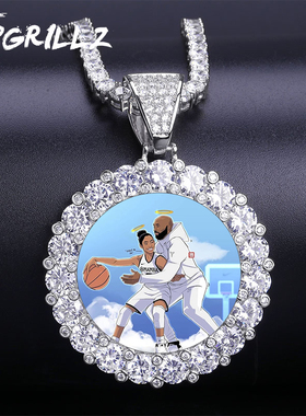 diy欧美科比照片珠宝吊坠定制