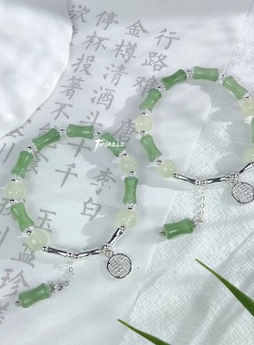 时尚新中式竹节手串ins风高颜值小清新简约百搭国潮手链