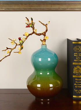 陶瓷摆件中式玄关葫芦装饰珐琅彩