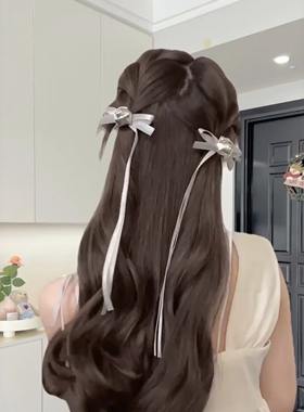 蝴蝶结飘带发夹立体花朵韩系发饰