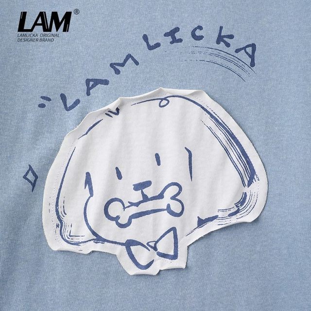ແບບດຽວກັນຂອງ Zhou Shen puppy LAMLICKA ປອມເສື້ອທີເຊີດສອງໂຕ