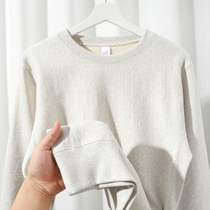 Day Department Gentle Breeze Snowflake Grey weight with velvety round neckline sweatshirt autumn winter pure color casual minimalist classic style beat
