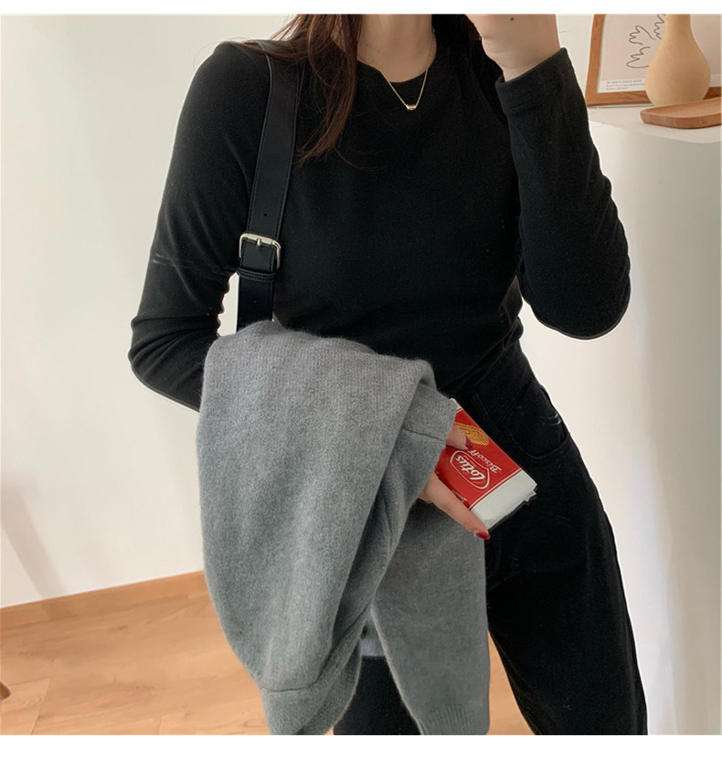 德绒打底衫女内搭秋冬新款保暖韩版百搭圆领套头宽松加绒t恤上衣,淘宝优惠券,粉丝福利购,淘宝优惠卷