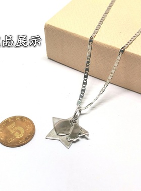 雅庄纯银简约气质闪亮精工项链