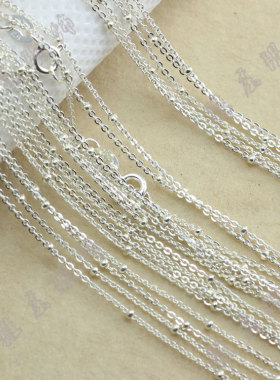 雅庄925纯银项链锁骨压光十字间