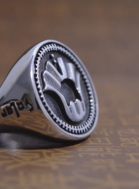 非洲霸气风配饰钛钢戒指