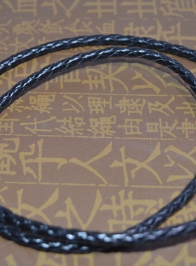 编织弹簧扣霸气风配饰牛皮锁骨链