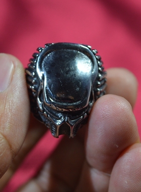 欧美风影视周边配饰面具钛钢戒指