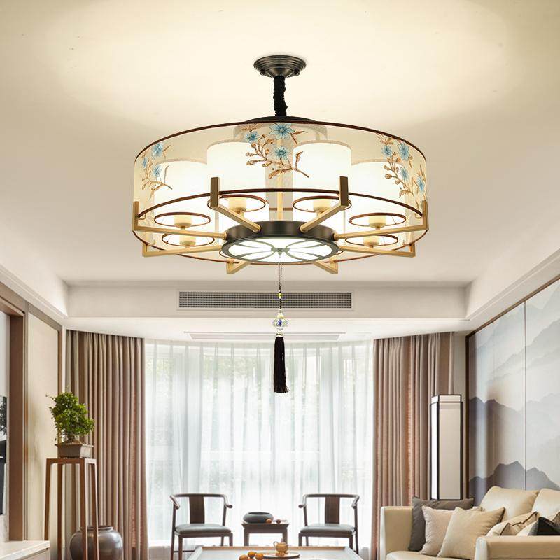 客厅主灯新中式吊灯中国风复古禅意酒店餐厅茶楼包间餐饮大气灯具,淘宝优惠券,粉丝福利购,淘宝优惠卷