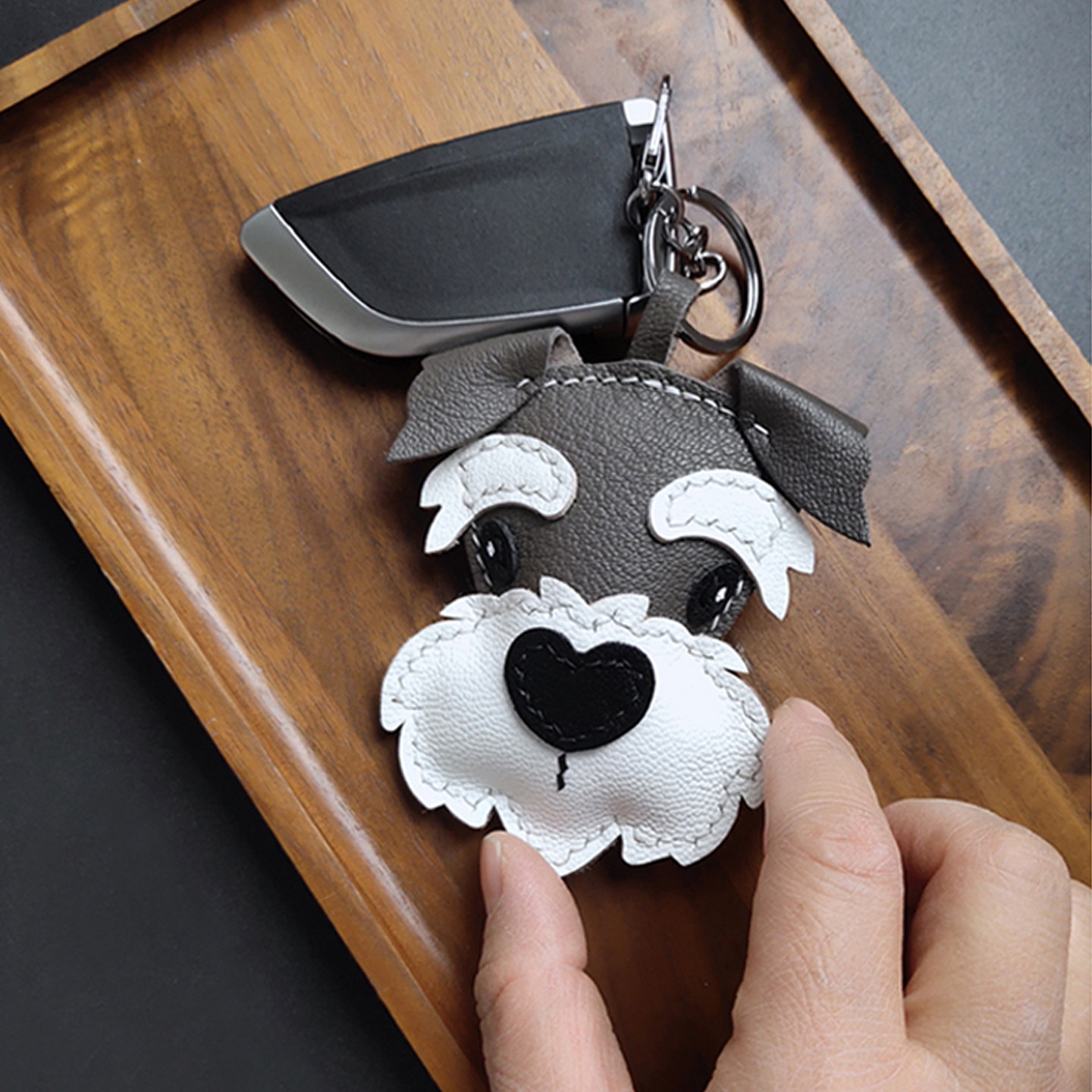 宠物狗狗雪纳瑞包挂饰包挂件配饰手工DIY真皮礼物可爱汽车钥匙扣,淘宝优惠券,粉丝福利购,淘宝优惠卷