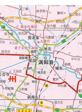 2025新款 亳州市地图墙贴 超大巨幅 交通行政区划图 装饰画海报