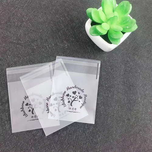 许愿骨半透明磨砂自粘袋香皂袋小香皂包装袋旅游手工肥皂袋100个 - 图0