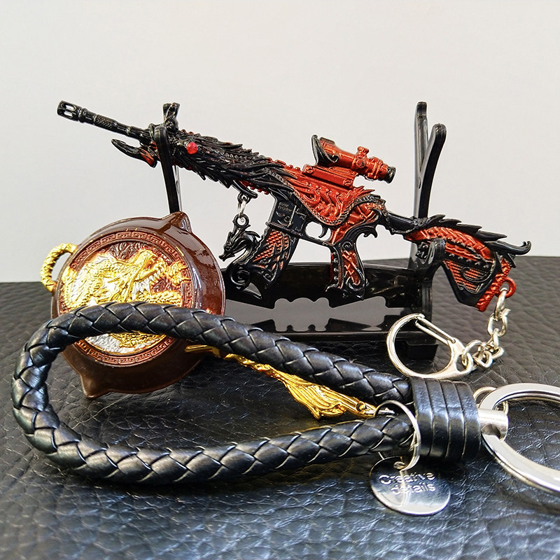 和平精英皮肤五爪金龙m416和平皮肤钥匙扣挂件仿真金属精英吃鸡枪模型男生礼物