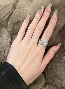 女小众高级感时尚多层开口戒指日常佩戴