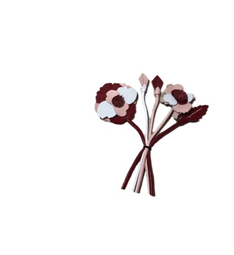 长9.5cm新款真皮花朵胸花发夹鞋花包花饰品挂件配饰一字高端胸针 - 图3