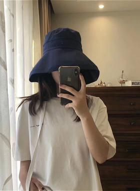 日本uv渔夫帽女夏日系防晒帽子