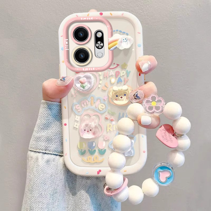 适用兔子小熊荣耀play9T手机壳9C少女心7Tpro爆款6T新款5T防摔honor保护套3硅胶泡芙ins风新品专用可爱卡通 - 图0