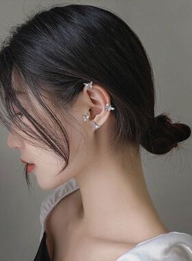 满钻小蝴蝶耳环2020潮女仙气耳夹